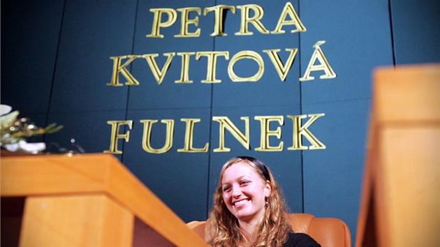 Petra Kvitová na setkání s fulneckými obany. (13. prosince 2011)