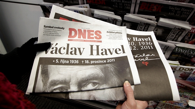 Vechny esk noviny se vnuj smrti Vclava Havla (19. prosince 2011)
