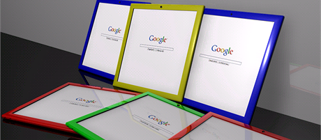Tablet Google, jak by vypadal podle pedstav designéra Tony Gila. 