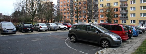 Loni sondy ukázaly, že parkoviště v Popelnicové ulici (na snímku) je ošizené. Letos se kontrolovaly další dvě odstavné plochy na Doubravce.