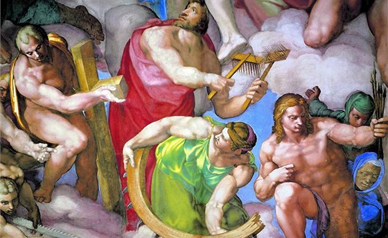 Michelangelo Buonarroti - detail z fresky v Sixtinské kapli