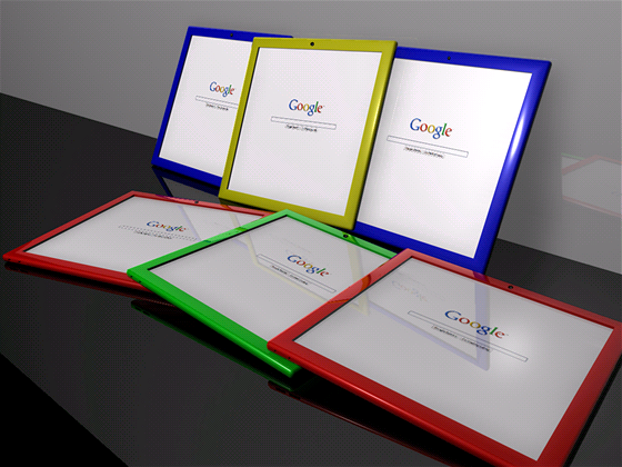 Tablet Google, jak by vypadal podle představ designéra Tony Gila. 