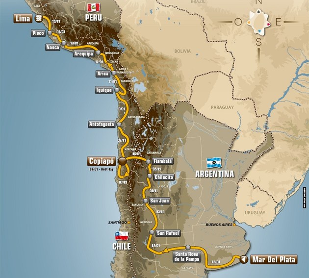 Dakar
2012 - mapa