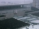Poheb Kim ong-ila v severokorejské metropoli (28. prosince 2011)