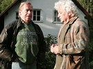 Na Hrádeku Václav Havel asto psal a pijímal návtvy. Na snímku s Ladislavem...