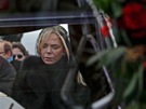 Dagmar Havlová ve smutení prvodu za Václava Havla 