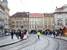 Zastavená doprava na Malostranském námstí