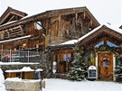 Zimní pohádka  chata Alte Schmiede u horní stanice kabinové lanovky