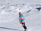 Les-Diablerets snowpark na ledovci