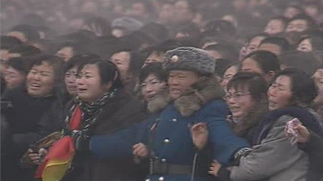 Poheb Kim ong-ila v severokorejsk metropoli (28. prosince 2011)