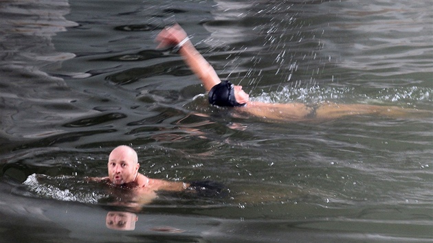 Plavání otuilc v pardubickém Labi - (9. ledna 2011)