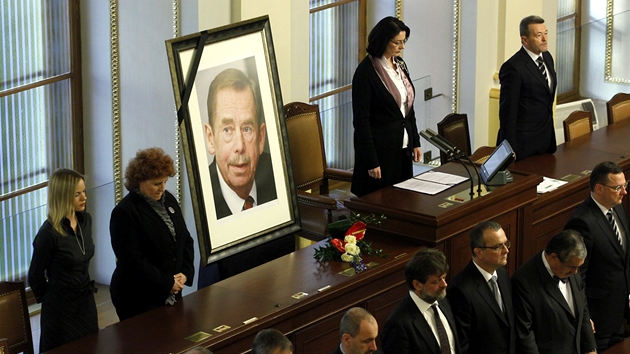 Pietní rozlouení s Václavem Havlem v Poslanecké snmovn (20. prosince 2011)