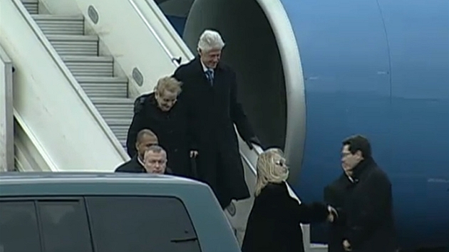 Americká ministyn zahranií Hillary Clintonová s manelem Billem a Madeleine