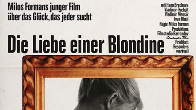 Plakáty filmů Miloše Formana: Lásky jedné plavovlásky (německá verze)