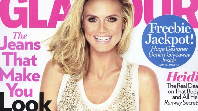 Heidi Klumová na obálce srpnového vydání magazínu Glamour (2011)