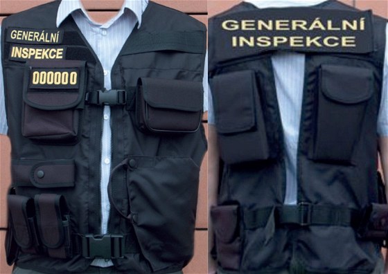 Vzor vest používaných Generální inspekcí bezpečnostních sborů