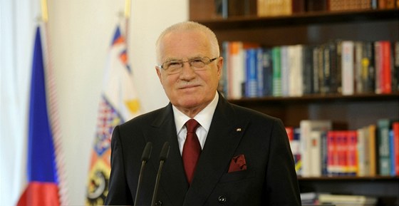 Václav Klaus pi novoroním projevu (1. ledna 2012)