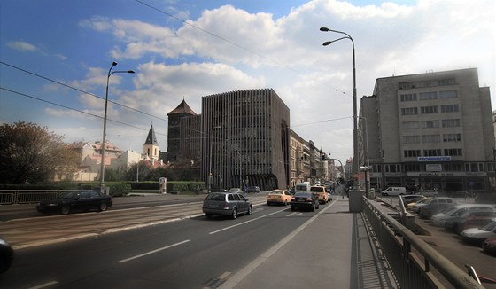 Pvodní návrh nové budovy v Revoluní ulici se jmenoval Novomlýnská brána....