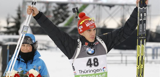 NEJLEPÍ. Biatlonový závod na 10 km v Oberhofu vyhrál Nmec Arnd Peiffer.