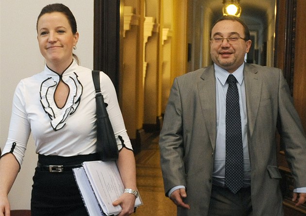 Minist�i za V�ci ve�ejné - vicepremiérka Karolína Peake a ministr �kolství Josef Dobe� - p�i�li na jednání s po�adavkem vrátit církvím p�du a lesy a fina�ní vyrovnání odlo�it.