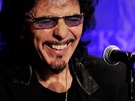 Kytarista Black Sabbath Tony Iommi na tiskové konfereci, kde kapela oznámila