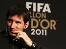 FAVORIT. Lionel Messi na tiskové konferenci ped vyhláením ankety Zlatý mí