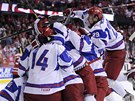 Obrovská radost ruských hokejist po postupu do finále MS hrá do 20 let.