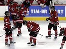 Totální zklamání bylo patrné na hokejistech Kanady po semifinálové poráce s