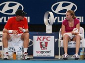 POHODA. Petra Kvitov a Tom Berdych ve smen tyhe. 