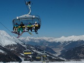 Reschenpass, pl Schneben na italsk stran tohoto rakousko-italskho