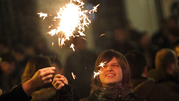 Silvestrovsk plnoc na nmst Svobody v Brn (31.12.2011)