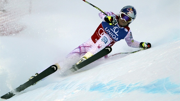 Lindsey Vonnová ve sjezdu Svtového poháru v rakouském Bad Kleinkirchheimu.  