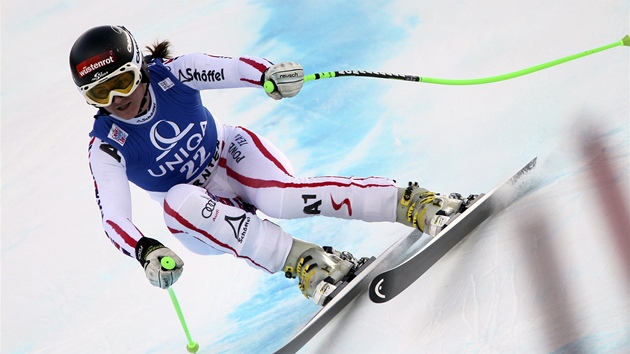 Rakouská lyaka Elisabeth Görglová ve sjezd Svtového poháru v rakouském Bad