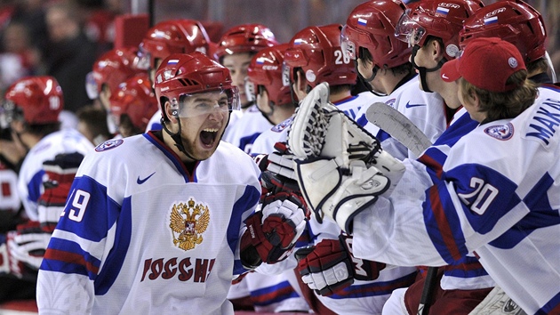 Obrovská radost ruských hokejist po postupu do finále MS hrá do 20 let