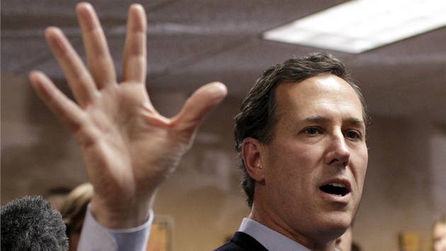 Republikánský kandidát Rick Santorum (1. ledna 2012)