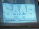 Praský sraz na podporu znaky Saab