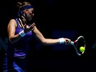 VÍTZNÝ ÚVOD. Petra Kvitová porazila v prvním kole Australian Open Rusku Vru