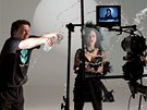 Lucie Bílá pi natáení spotu pro eského lva 2012.