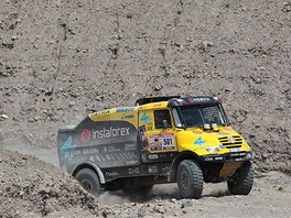 Ale Loprais s Tatrou Jamal ve vtzn osm etap Rallye Dakar 2012.