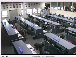 Zbry z houstonskho Mission Control Center dcho ISS