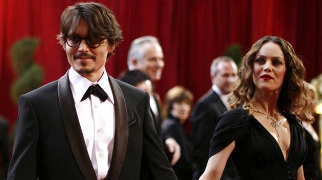 Oscar - Johnny Depp a Vanessa Paradis - Kodak Theatre, Hollywood, Los Angeles...