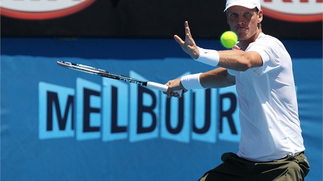 JISTOTA. Tomá Berdych zvládl vstup do Australian Open bez zaváhání.