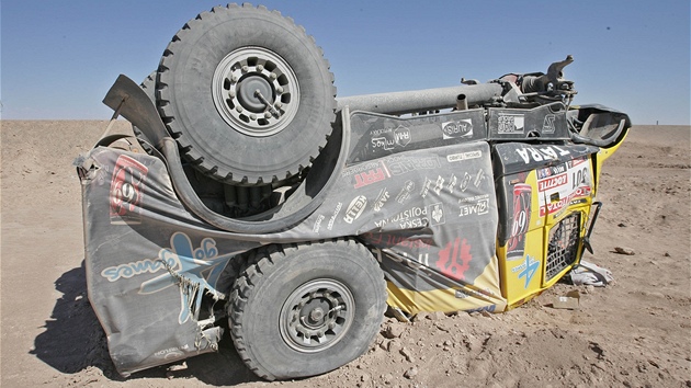 Ale Loprais a jeho stroj na Rallye Dakar. 