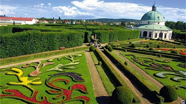 Zahrady u zámku v Kromíi