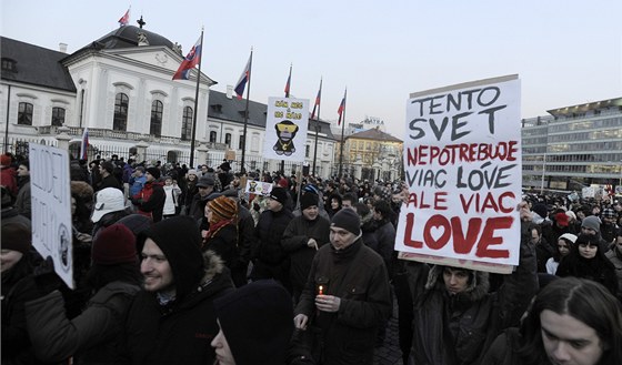 Protesty proti korupci v Bratislav (27. ledna 2012)
