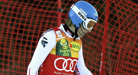 Marlies Schildová po neúspchu ve slalomu v Kranjské Goe