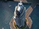 Projekt Khazar Islands v pedstavách ázerbájdánského developera.