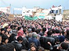 Demonstrace v provincii Homs (25. ledna 2012)