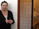 Servírka eskolipské restaurace Horník Renata Meníková u záchod, kde nalezli
