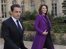 Nicolas Sarkozy a jeho manelka Carla (Paí, 26. ledna 2012)
